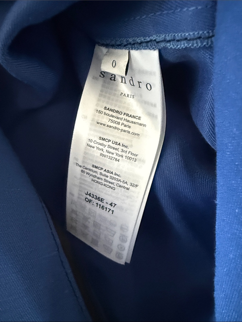 Sandro Paris Debyh Blue Wrap Front Button Midi Skirt size 0 - Picture 4 of 4